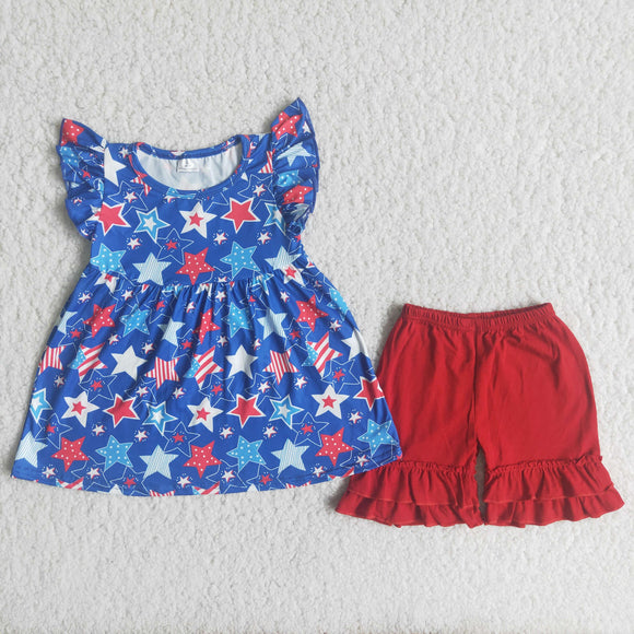 Stars Girls 4th of July Outfits