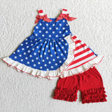 Promotional Stars Bow Red Girls 4th of July Outfits