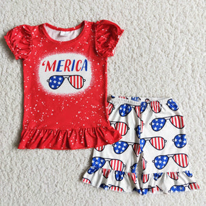 Promotional America Sunglasses Girls 4th of July Outfits