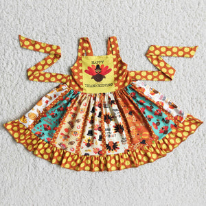 Promotional Turkey Girls Thanksgiving Dress