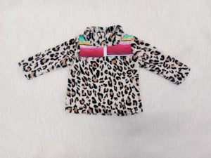 Leopard Print Kids Pullover Plush Coat