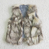 Khaki Kids Plush Vest