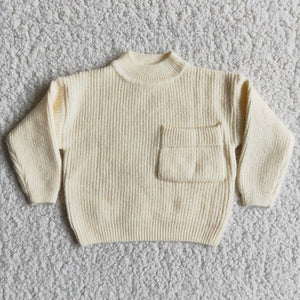 Promotional Off-White Pocket Kids Sweaters