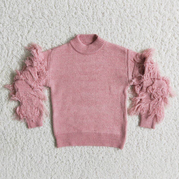 Promotional Pink Tassels Kids Sweaters