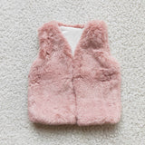 Pink Kids Plush Vest