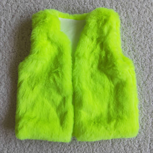 Green Kids Plush Vest