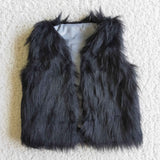 Black Kids Plush Vest