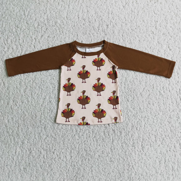 Promotional Turkey Brown Boys Thanksgiving Top