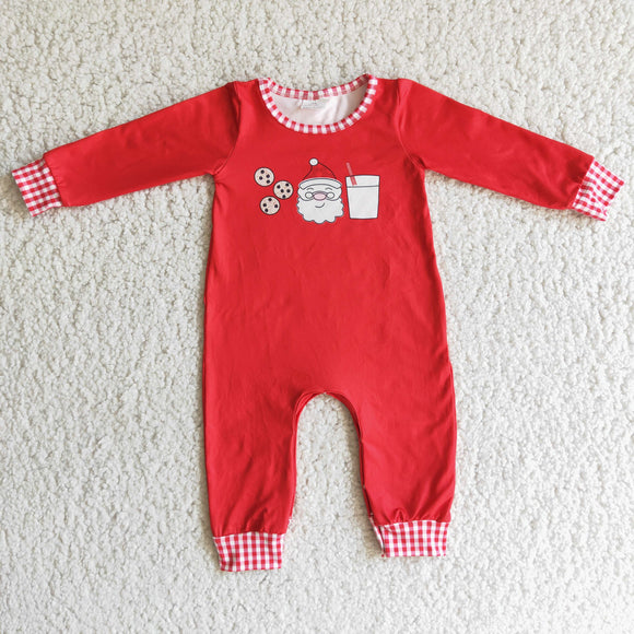 Promotional Baby Boys Santa Red Christmas Romper