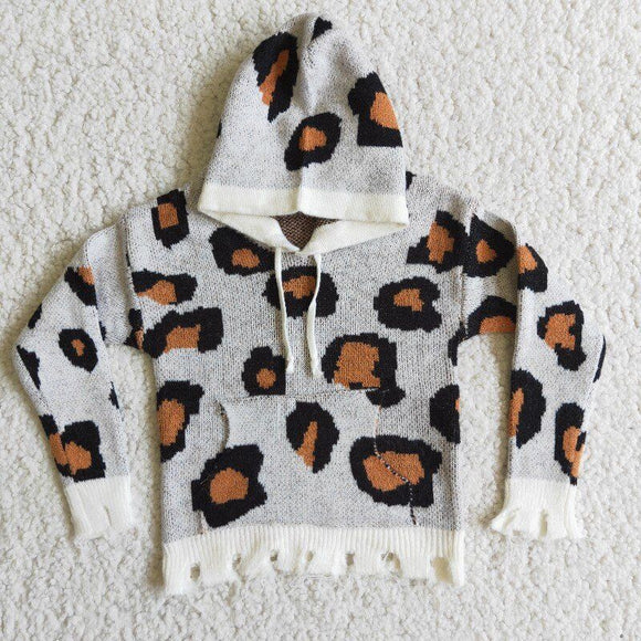 Leopard Print Hoodie Kids Sweaters