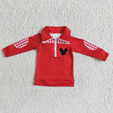 Polo Cartoon Red Boys Long Sleeve Top