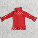 Polo Cartoon Red Girls Long Sleeve Top