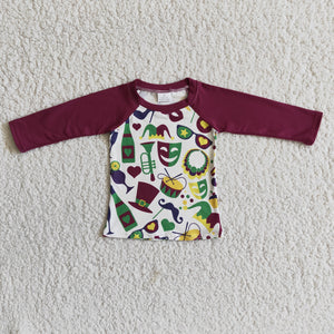 Purple Boys Mardi Gras Tops
