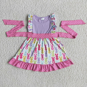 Promotional Bunny Hot Pink Gilrs Easter Dress