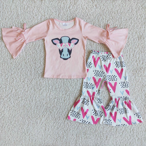Promotional Cow Sunglasses Pink Girls Valentines Outfits
