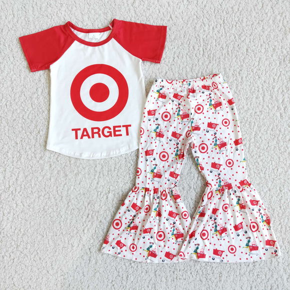 Promotional Target Girls Short Sleeve+Trousers Sets