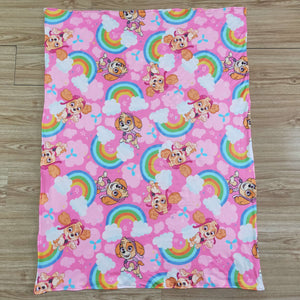 Cartoon Dogs Hot Pink Baby Blankets