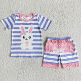 Promotional Bunny Purple Stripes Easter Pajamas