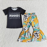 Promotional Mooody Girls Short Sleeve+Trousers Sets