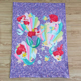 Cartoon Mermaid Princess Purple Red Blankets