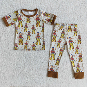 Promotional Cartoon Boys Short Sleeve Pajamas