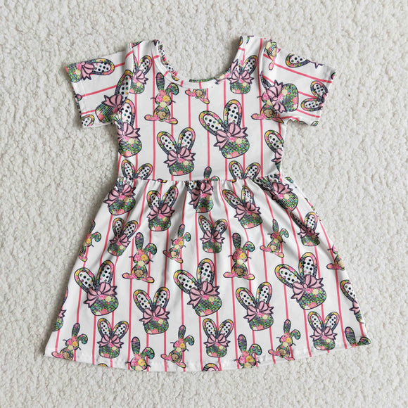 Promotional Bunny Pink Girls Easter Dress