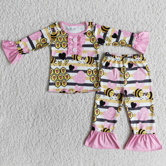 Promotional Bee Love Pink Boys Valentine Pajamas