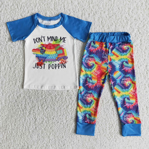 Promotional Just Poppin Boys Short Sleeve+Trousers Sets