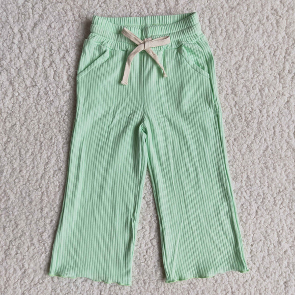 5 Colors Girls Green Cotton Pants