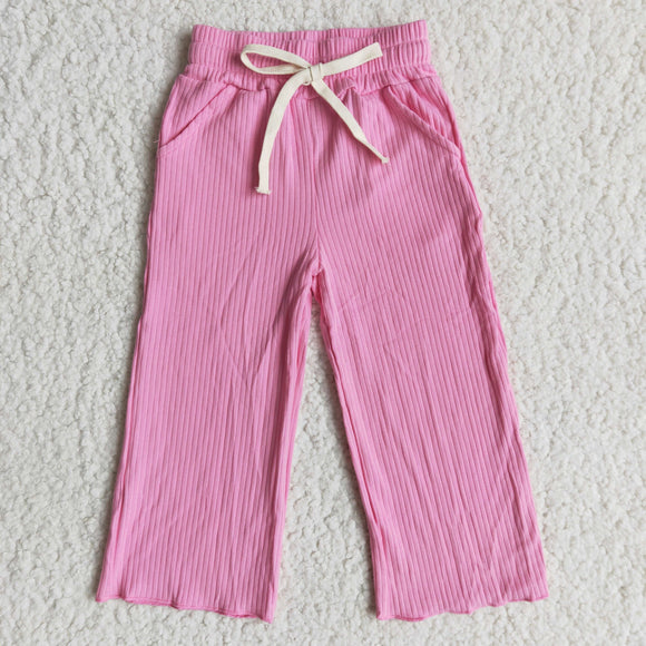 5 Colors Girls Hot Pink Cotton Pants