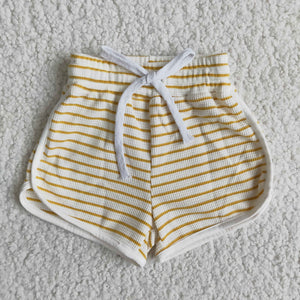 Light Yellow Stripes Sports Shorts