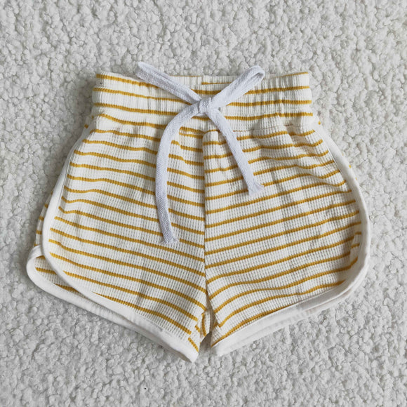 Light Yellow Stripes Sports Shorts