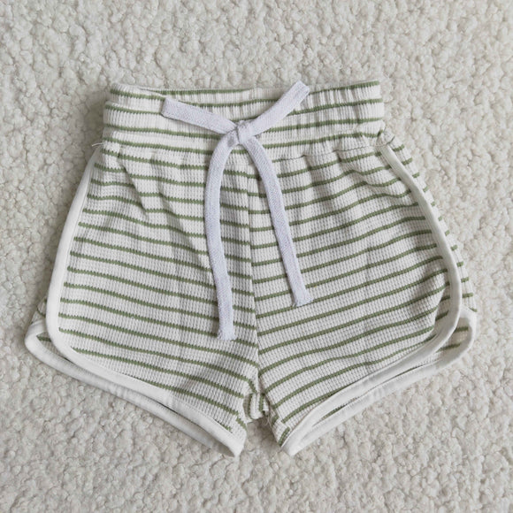 Green Stripes Sports Shorts