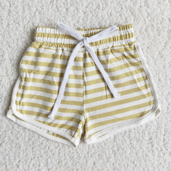 Light Green Thick Stripes Sports Shorts