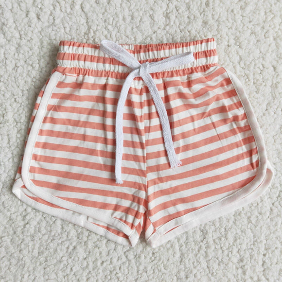 Pink Thick Stripes Sports Shorts