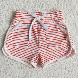 Red Stripes Girls Shorts