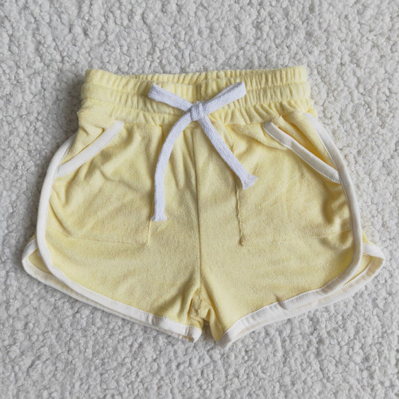 Yellow Girls Shorts