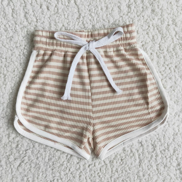 Khaki Stripes Sports Shorts