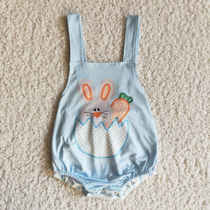 Promotional Baby Boys Sky Blue Bunny Easter Romper