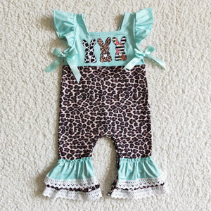 Baby Girls Bunny Leopard Print Easter Romper