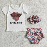 Promotional Howdy Honey Floral Cow Bummies Sets