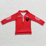 Polo Cartoon Red Boys Long Sleeve Top