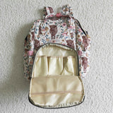 Floral Cow Diaper Bag