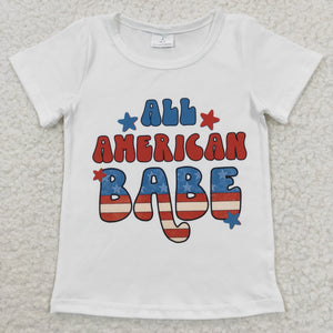 All American Babe Girls 4th of July Top