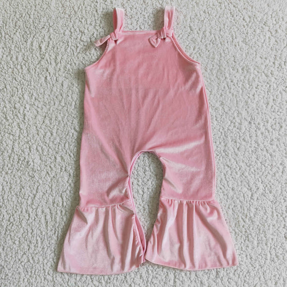 Velvet Pink Girls Jumpsuit
