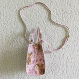 Highland Cow Pink Shoulder Bag