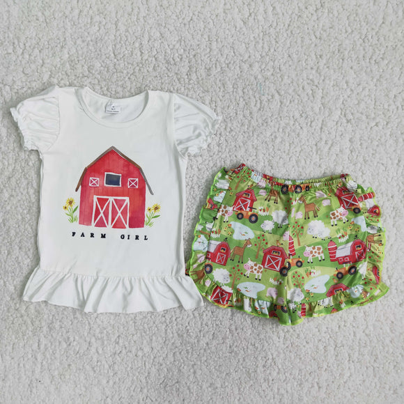 Promotional Farm Barn Girls Shorts Sets