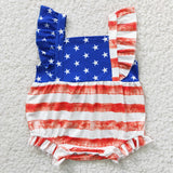 Stars Red Stripe 4th of July Romper