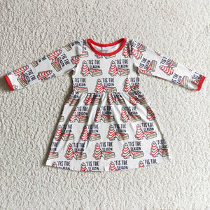 Promotional Tis the season Letters Red White Girls Christmas Dress