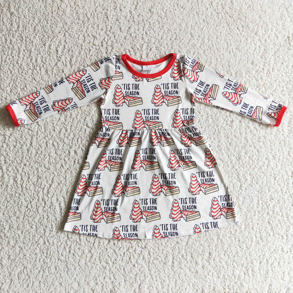 Promotional Tis the season Letters Red White Girls Christmas Dress